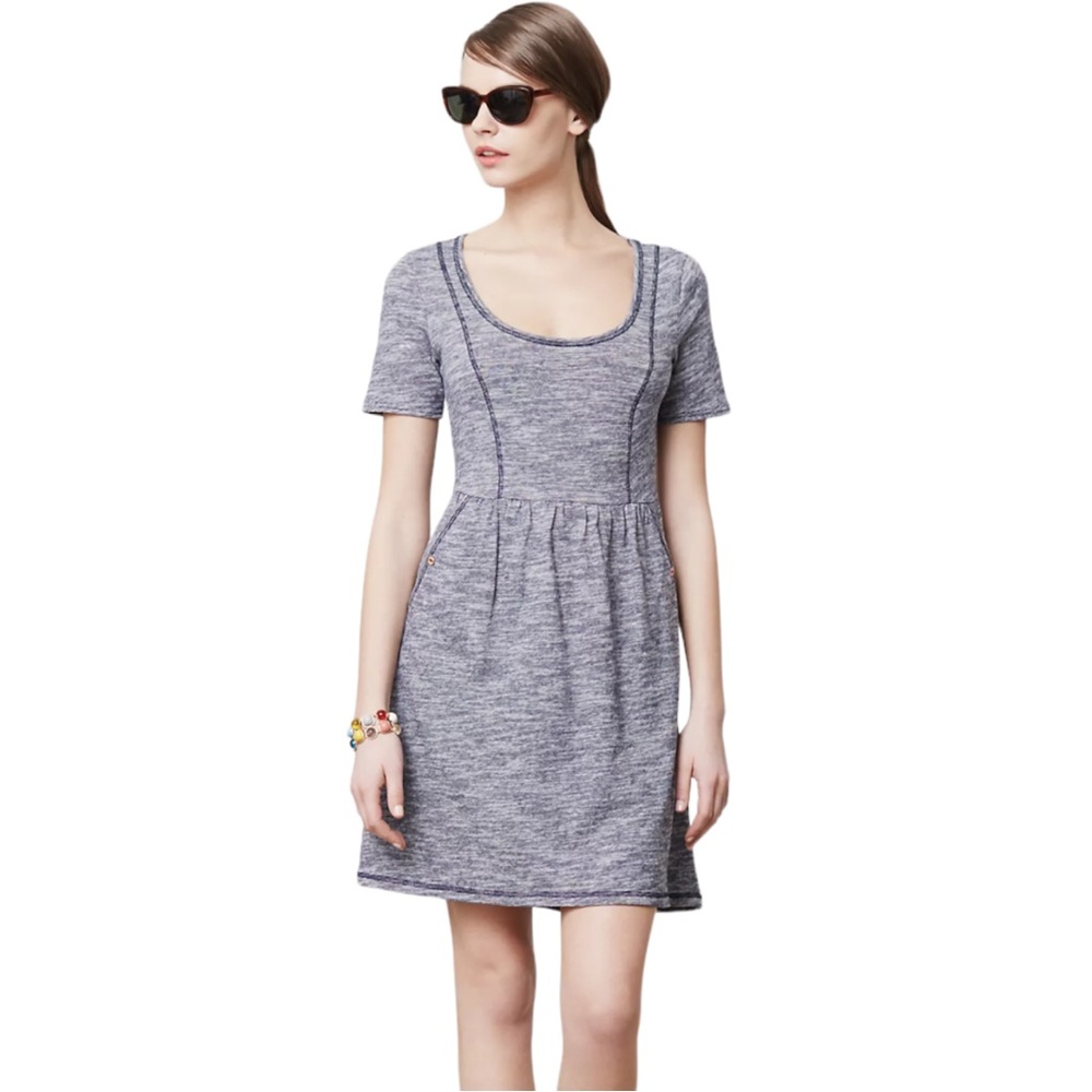 Saturday/Sunday Anthropologie Womens Blue Dulcie Spacedye Dress Small‎